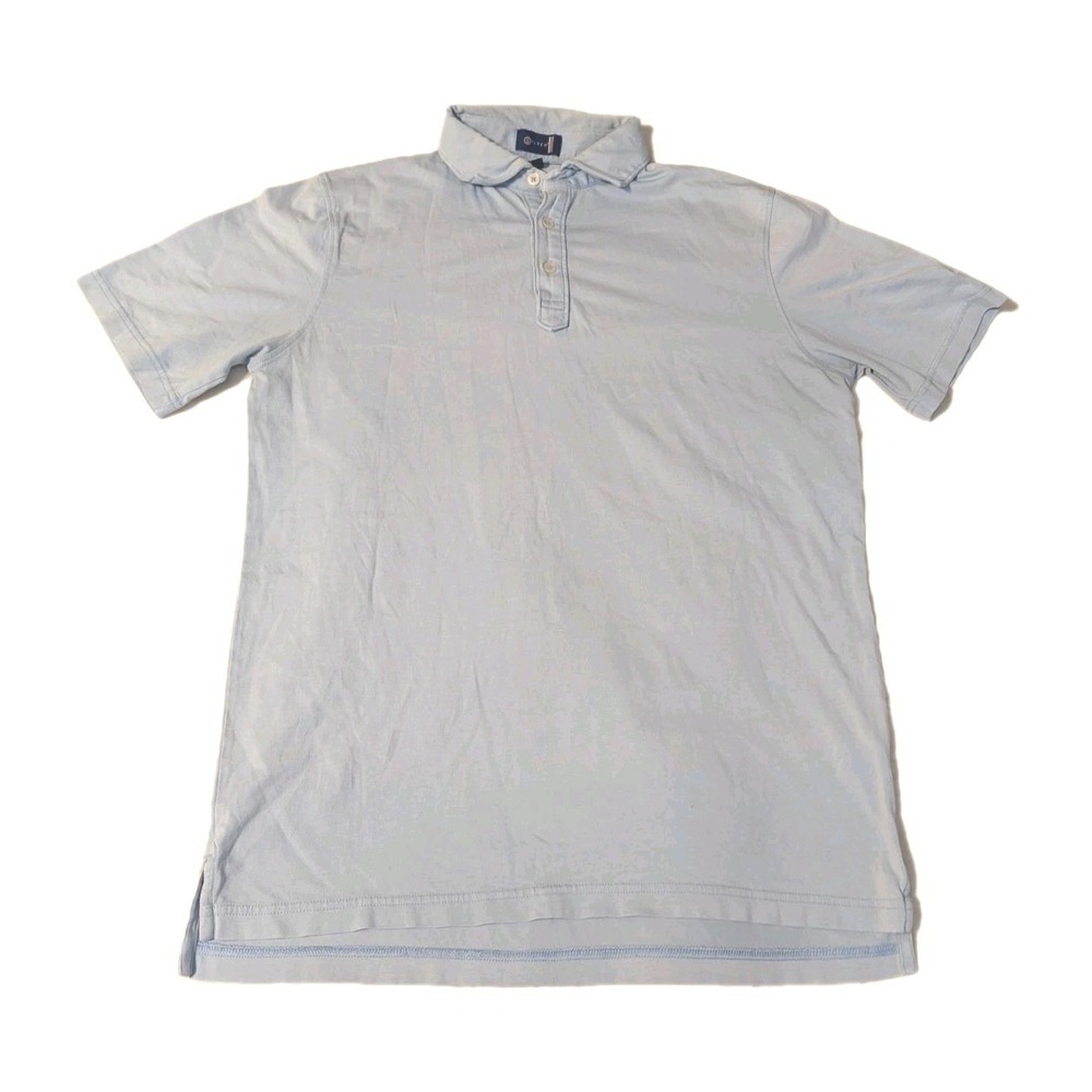 Stitch Men's‎ Medium Short Sleeve Golf Polo Solid Pique Shirt Blue Shoal Creek